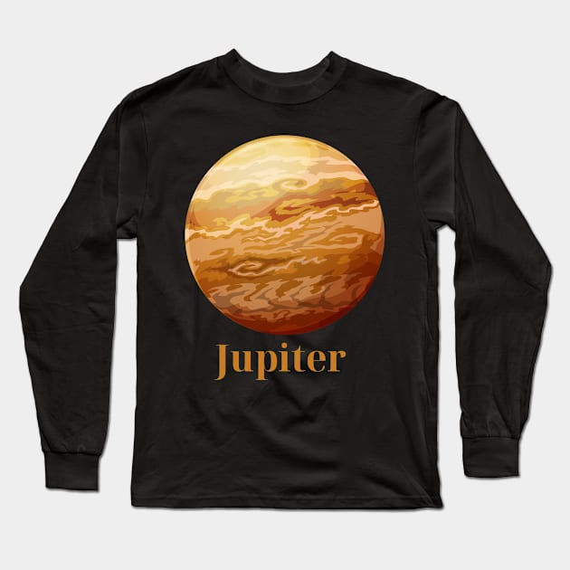 Jupiter Long Sleeve T-Shirt by DuViC